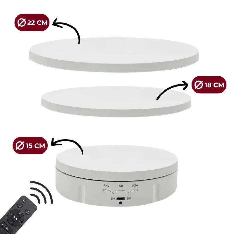 Plateau Rotatif 360° – Triple Format Saiko-Shop