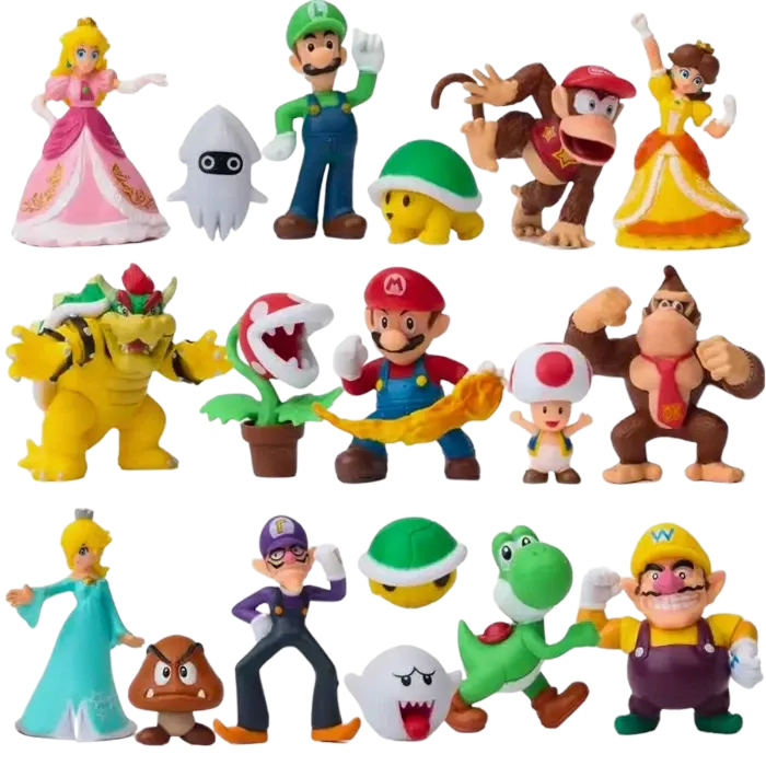 Figurine Super Mario ( 18/pcs ) | Super Mario - Saiko-Shop