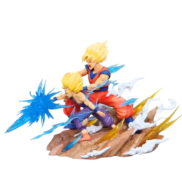 Figurine " Son Goku & Son Gohan vs Cell " | Dragon Ball Z - Saiko-Shop