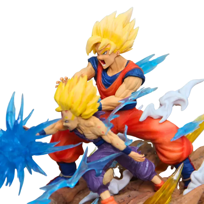 Figurine " Son Goku & Son Gohan vs Cell " | Dragon Ball Z - Saiko-Shop
