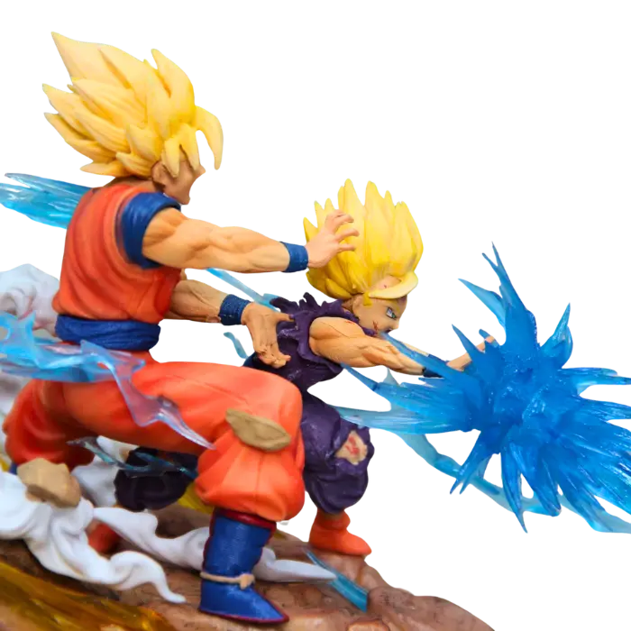 Figurine " Son Goku & Son Gohan vs Cell " | Dragon Ball Z Saiko-Shop