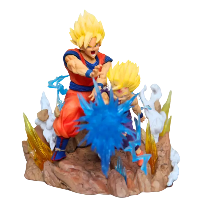 Figurine " Son Goku & Son Gohan vs Cell " | Dragon Ball Z - Saiko-Shop