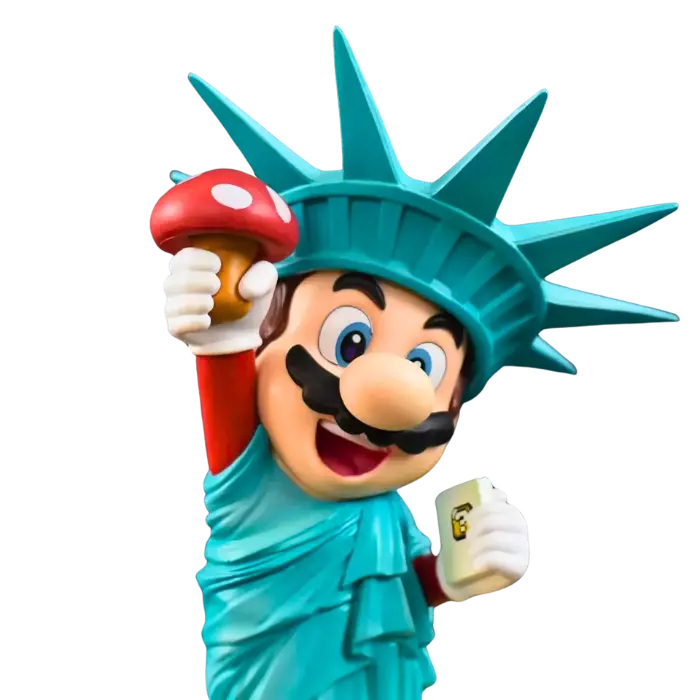 Figurine Mario " Statue de la Liberté " | Super Mario Saiko-Shop