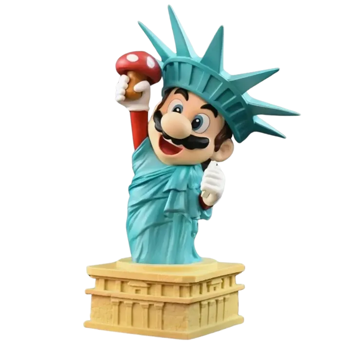 Figurine Mario " Statue de la Liberté " | Super Mario Saiko-Shop