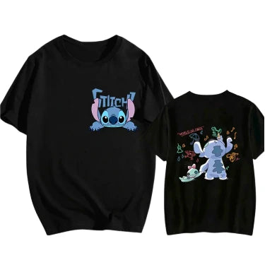 T-Shirt V1 " Mood Black " | Lilo & Stitch Saiko-Shop
