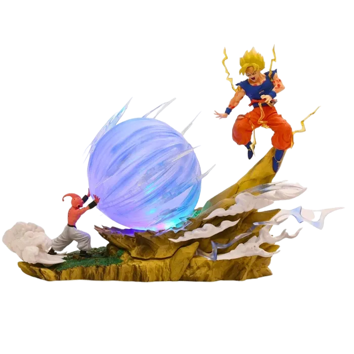 Figurine LED " Majin Buu Vs Son Goku " | Dragon Ball Z Saiko-Shop