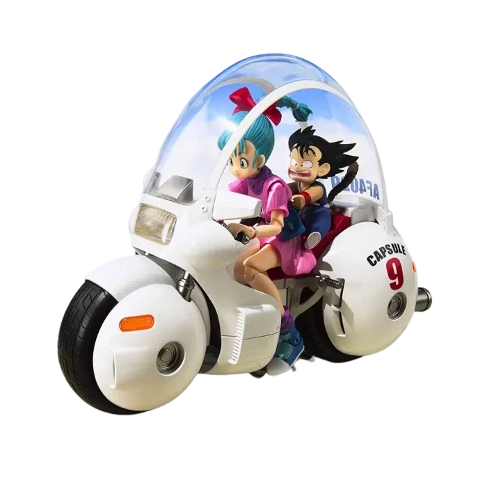 Figurine Articulée Bulma & Son Goku " Capsule Motorcycle " | Dragon Ball Z - Saiko-Shop