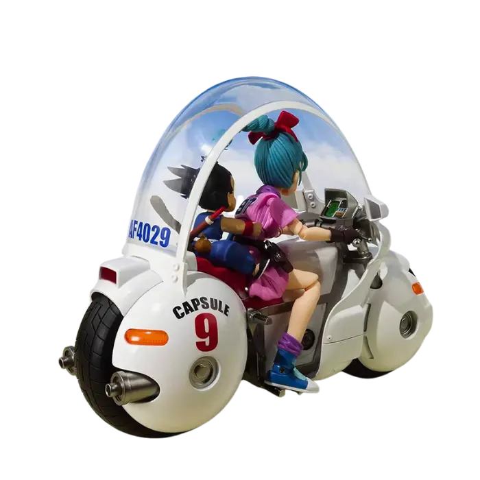 Figurine Articulée Bulma & Son Goku " Capsule Motorcycle " | Dragon Ball Z Saiko-Shop