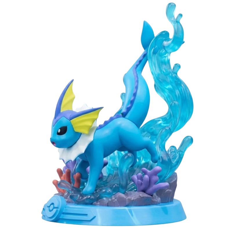 Figura de Vaporeon, el famoso Pokémon de tipo Agua.