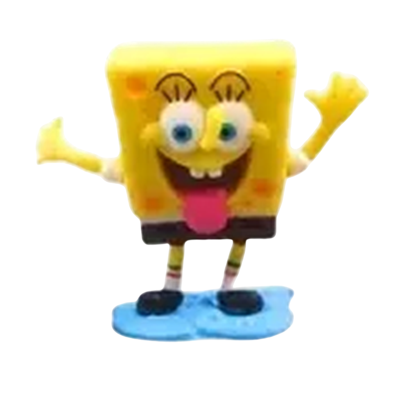 Figurines Bob l’Éponge en lot de 8 pièces inspirées du dessin animé.