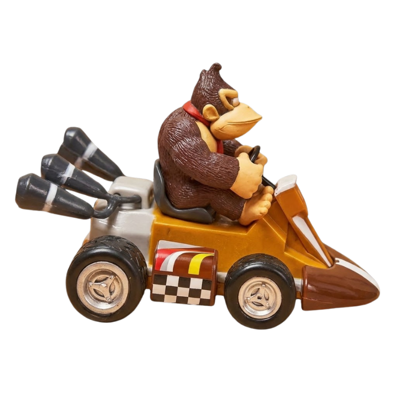 Figura de Donkey Kong con estilo Mario Kart para los fans de Nintendo.