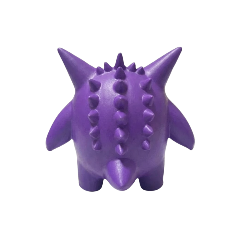 Figurine Ectoplasma Pokémon avec ses yeux rouges et son large sourire caractéristique.