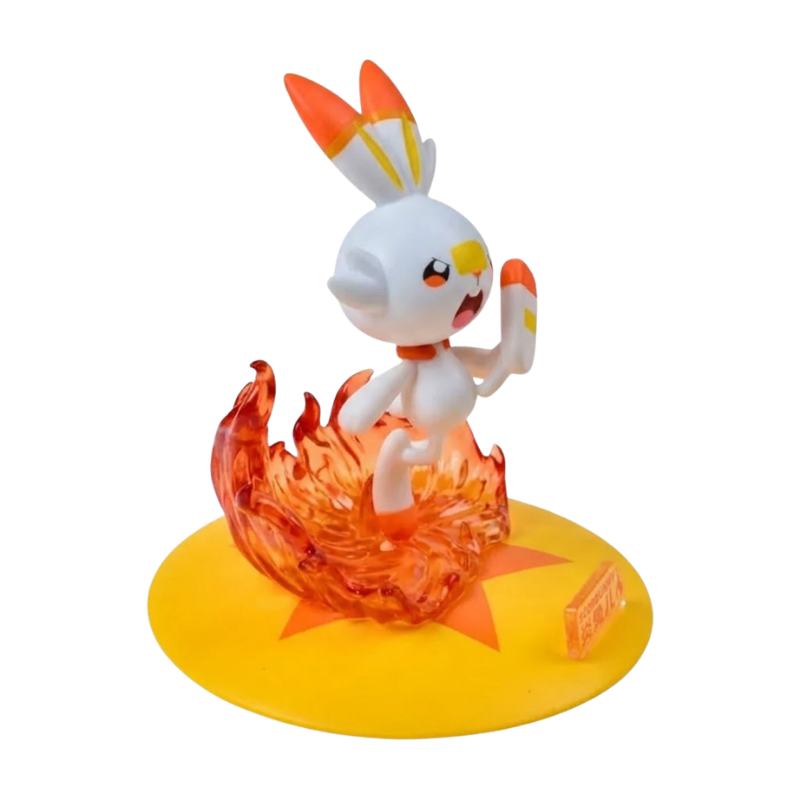 Figurine de collection Flambino Pokémon avec des détails soignés et des couleurs vives.