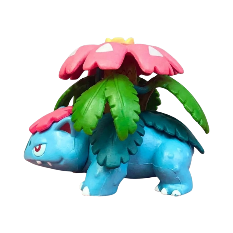 Figurine Pokémon Florizarre représentant le célèbre Pokémon de type Plante et Poison.