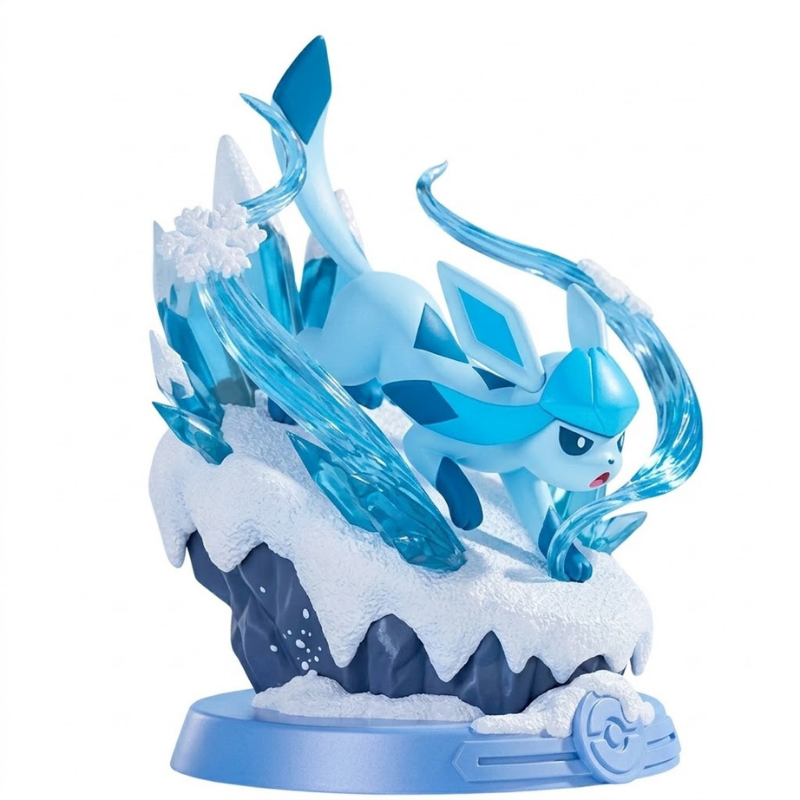 Figura de Glaceon con detalles cuidados y un acabado de calidad.