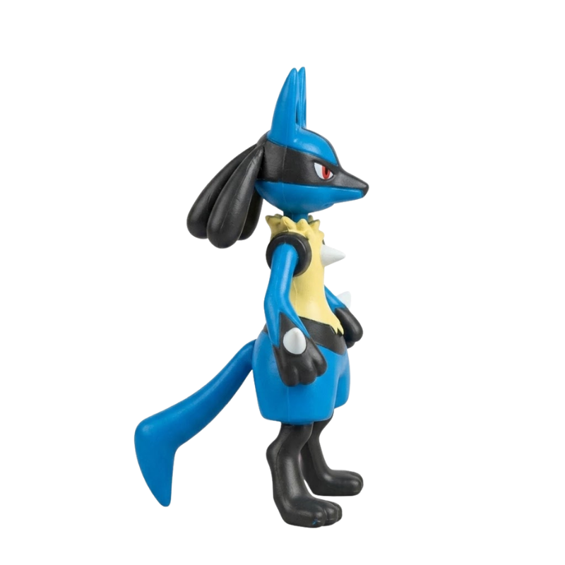 Figura de Lucario con detalles cuidados y un acabado de calidad.