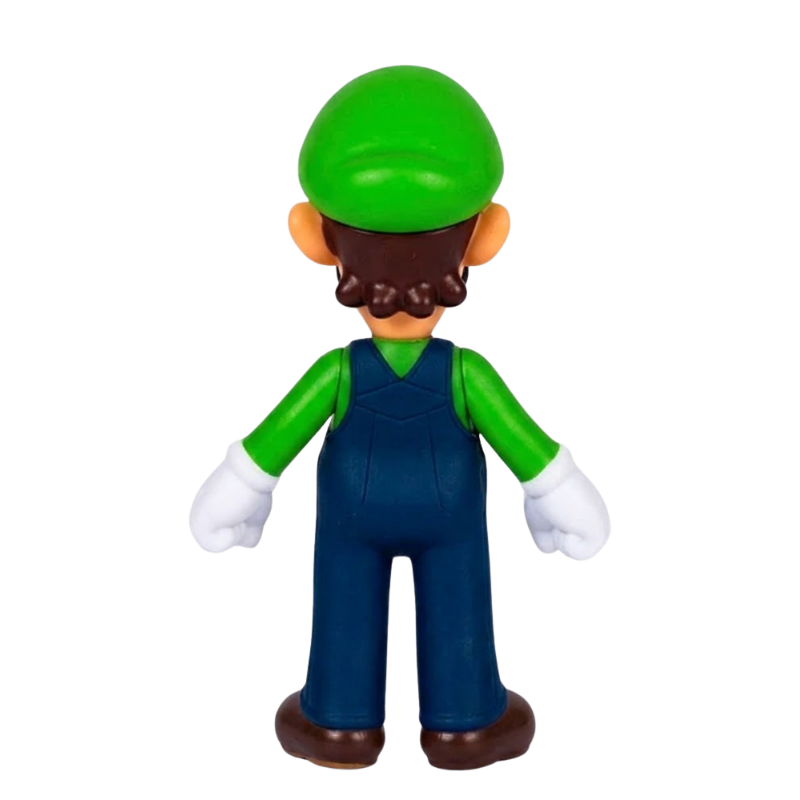 Figurine Super Mario représentant Luigi dans une pose emblématique.