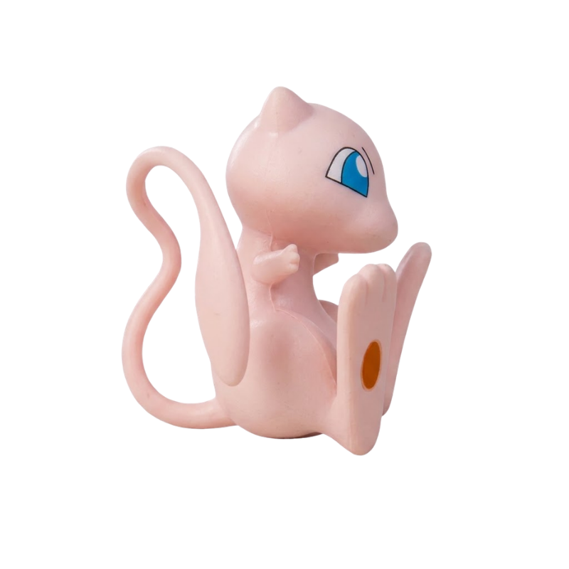 Figurine Mew rose inspirée du personnage emblématique de l’univers Pokémon.