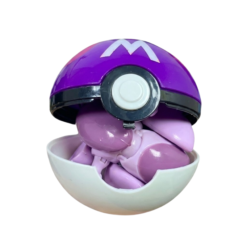 Figura de Mewtwo, el famoso Pokémon legendario de tipo Psíquico.