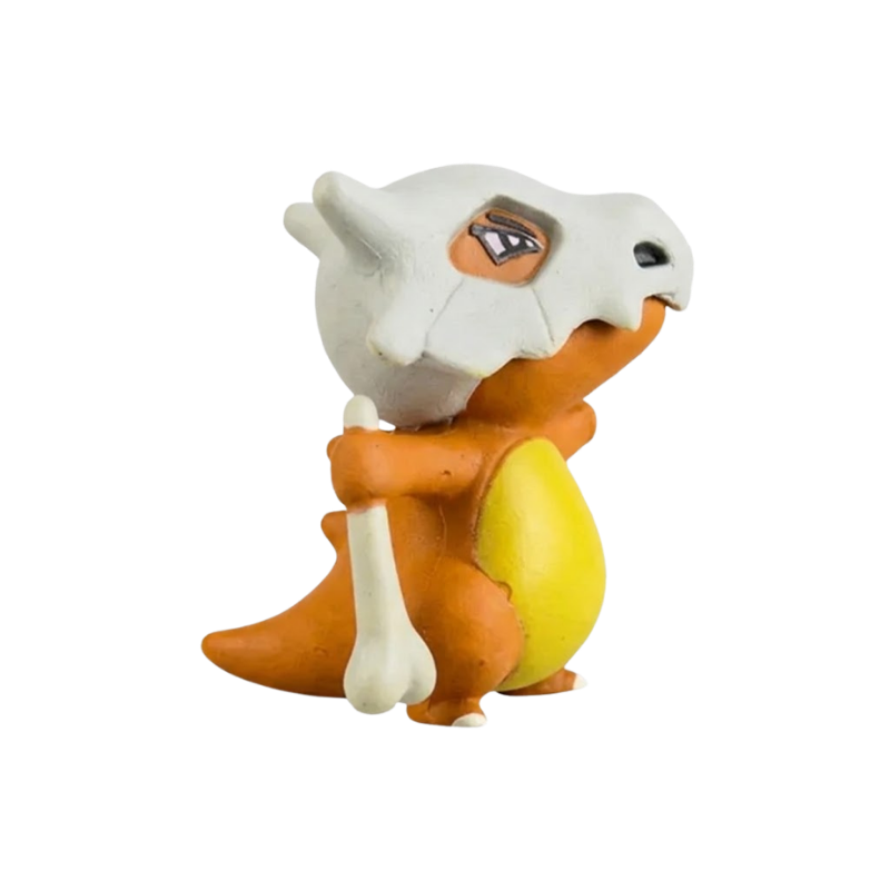 Figurine Osselait Pokémon avec son corps marron et son casque osseux caractéristique