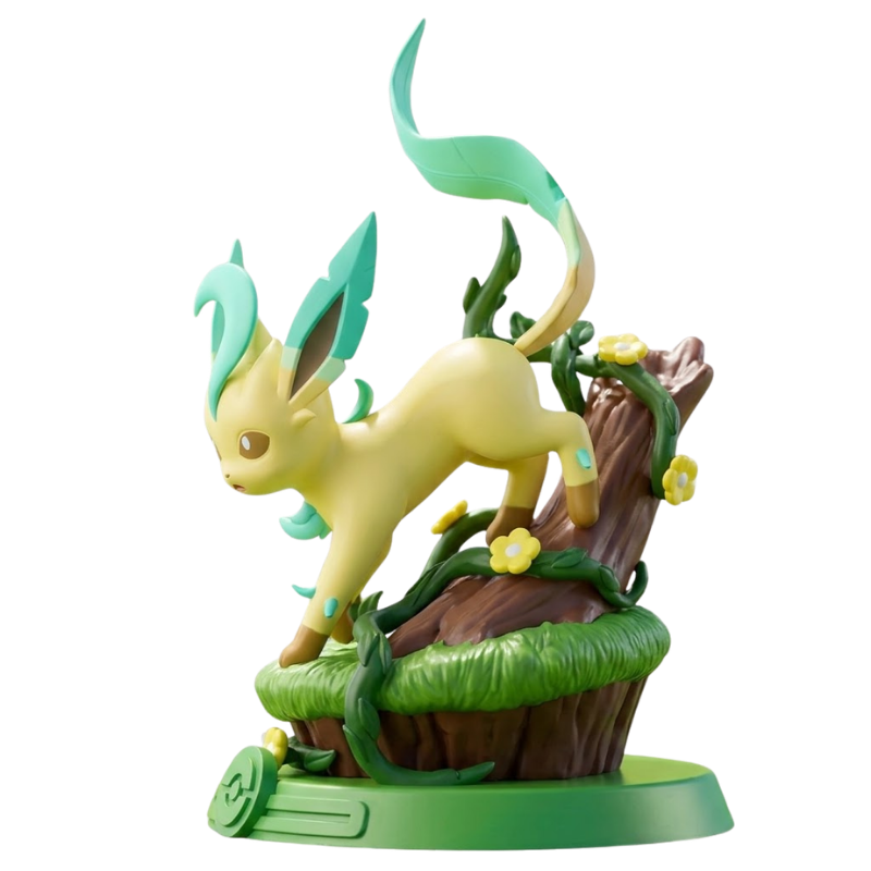 Figurine de collection Phyllali Pokémon avec des détails soignés et des couleurs naturelles.