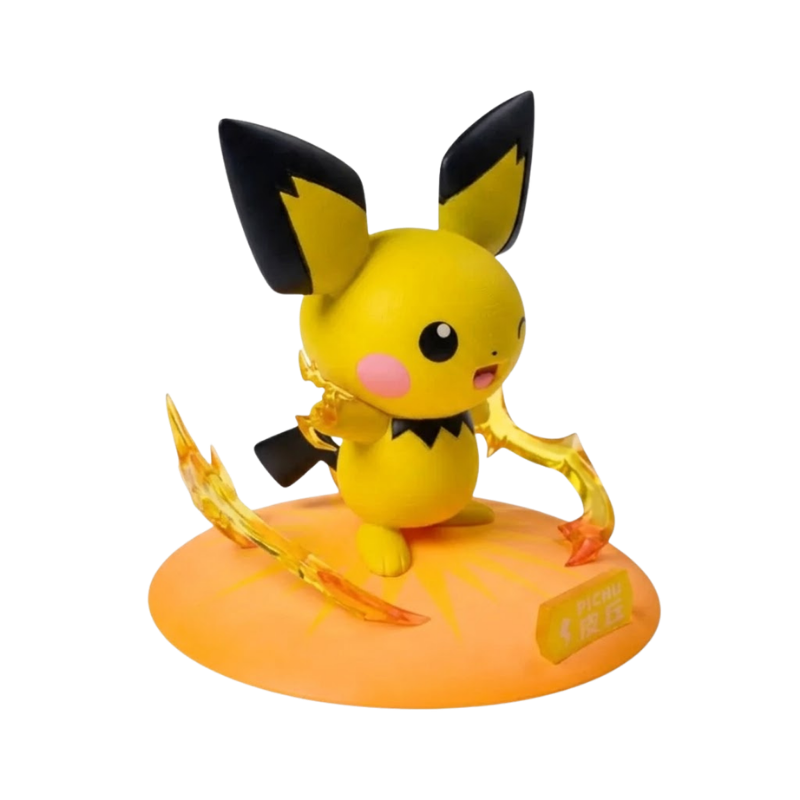 Figura de Pichu con detalles cuidados y un acabado de calidad.
