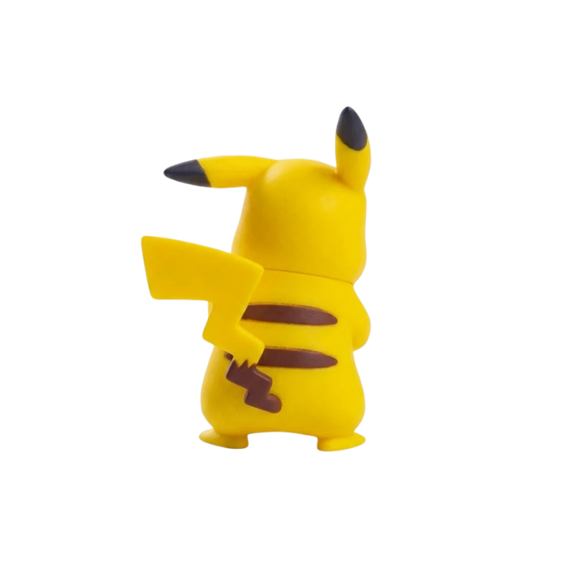 Figurine de collection Pikachu avec ses grandes oreilles noires et son sourire mignon.