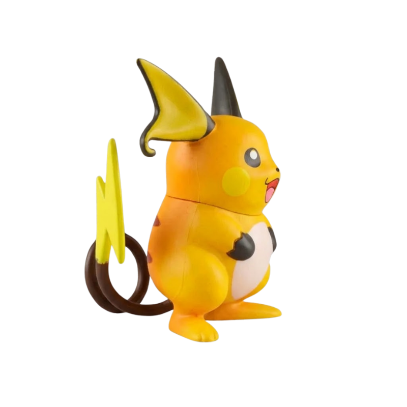 Figurine Raichu inspirée du personnage emblématique de l’univers Pokémon.