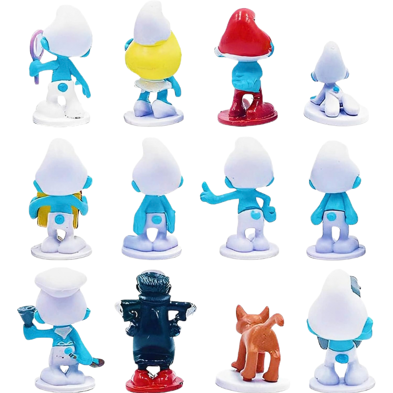 Set de doce figuras de los Pitufos