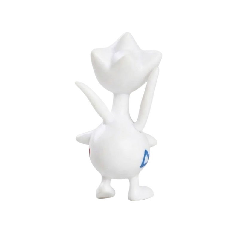 Figurine Togetic blanche inspirée du personnage emblématique de l’univers Pokémon.