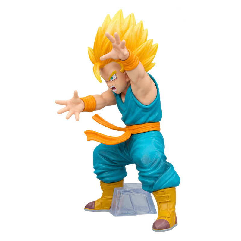 Figurine Trunks en transformation Super Saiyan inspirée de Dragon Ball Z