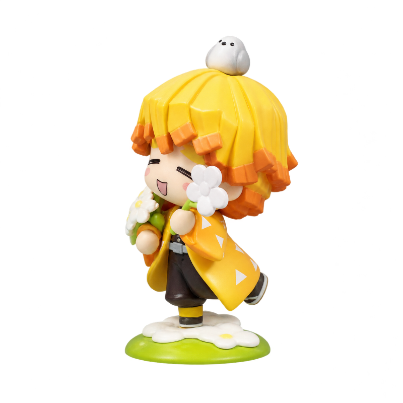 Figurine Zenitsu Agatsuma Kawaii de Demon Slayer vue de face