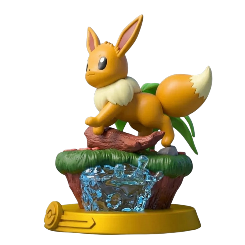 Figurine Évoli marron inspirée du personnage emblématique de l’univers Pokémon.