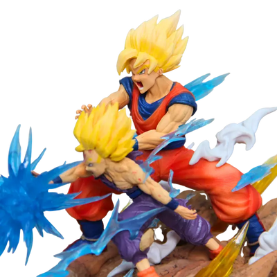 Figurine " Son Goku & Son Gohan vs Cell " | Dragon Ball Z Saiko-Shop