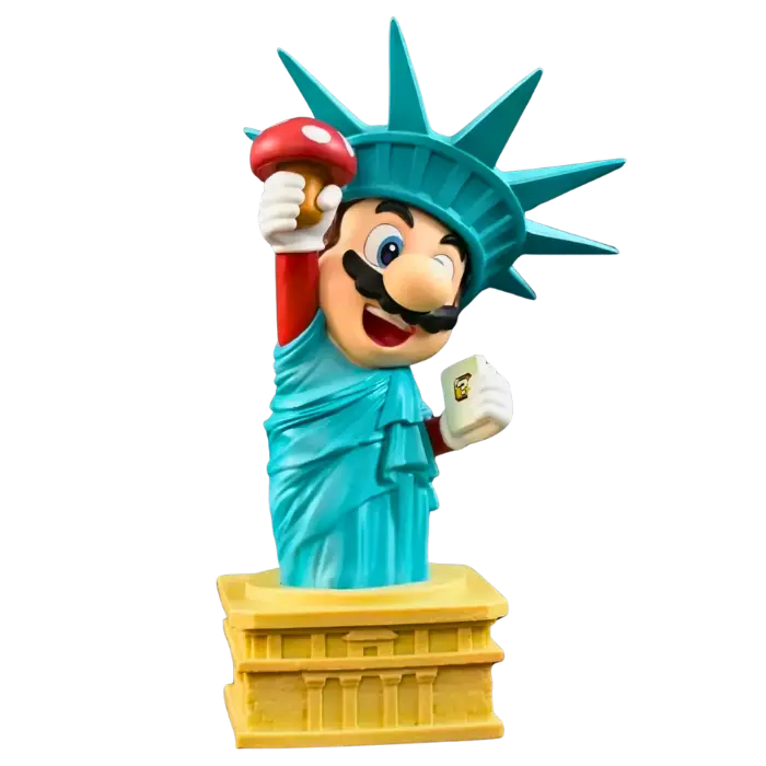 Figurine Mario " Statue de la Liberté " | Super Mario Saiko-Shop