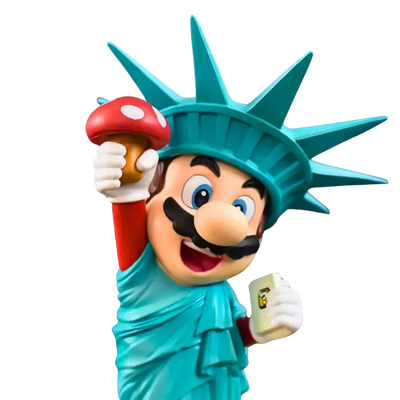 Figurine Mario " Statue de la Liberté " | Super Mario Saiko-Shop