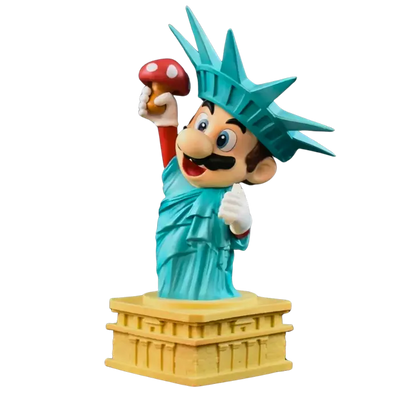 Figurine Mario " Statue de la Liberté " | Super Mario Saiko-Shop
