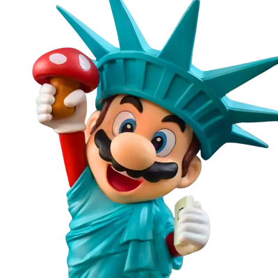 Figurine Mario " Statue de la Liberté " | Super Mario Saiko-Shop