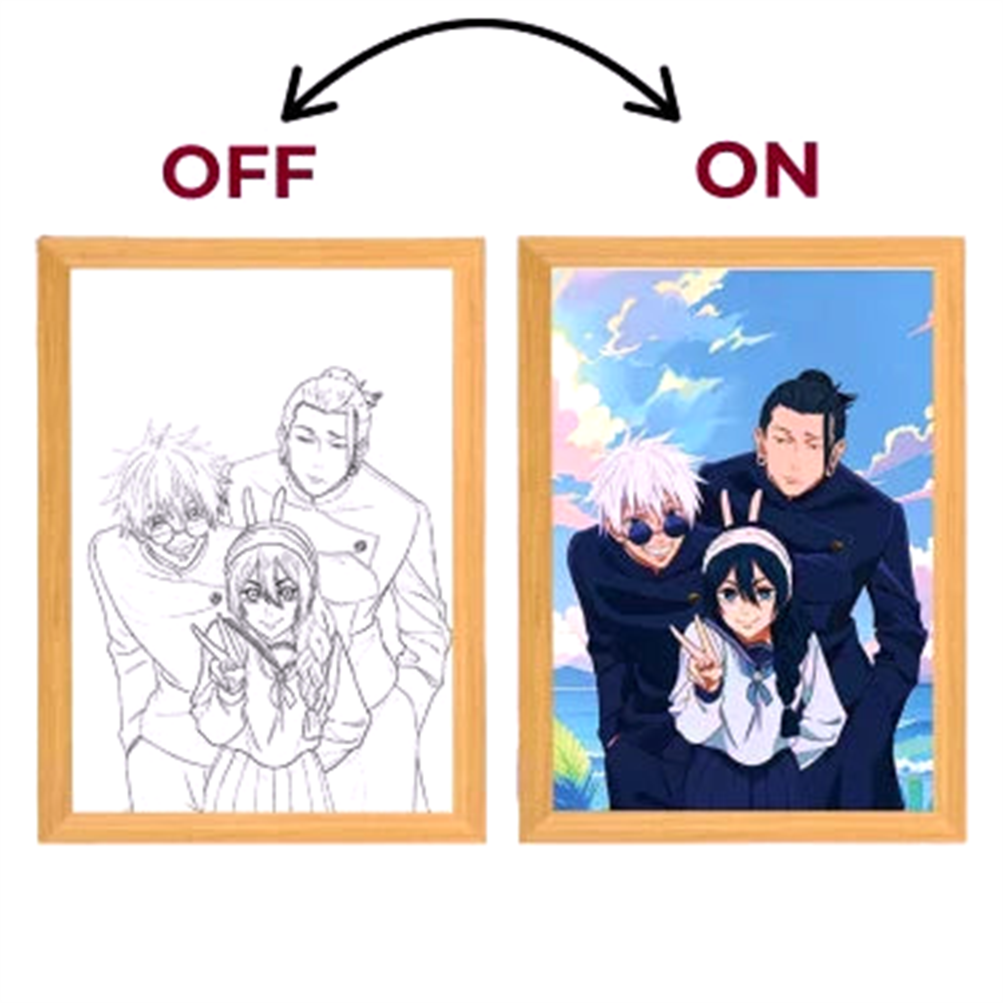 Tableau LED V1 Jujutsu Kaisen - Saiko-Shop