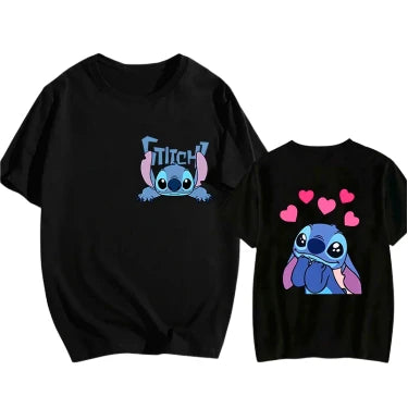 T-Shirt V1 " Mood Black " | Lilo & Stitch Saiko-Shop