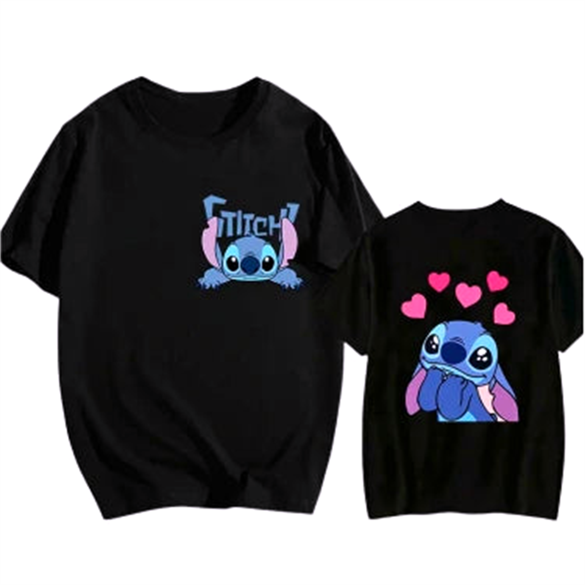 T-Shirt V1 " Mood Black " | Lilo & Stitch Saiko-Shop