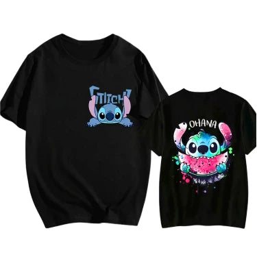T-Shirt V1 " Mood Black " | Lilo & Stitch Saiko-Shop