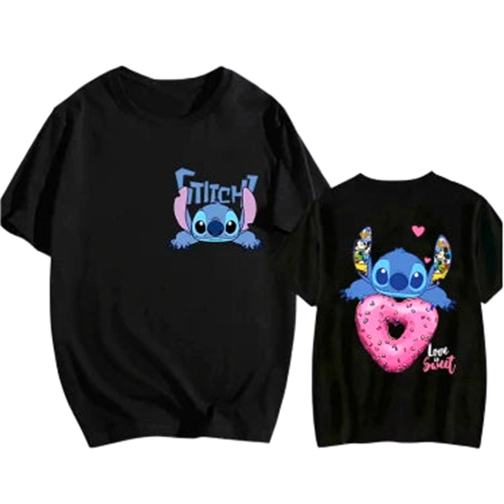 T-Shirt V1 " Mood Black " | Lilo & Stitch Saiko-Shop