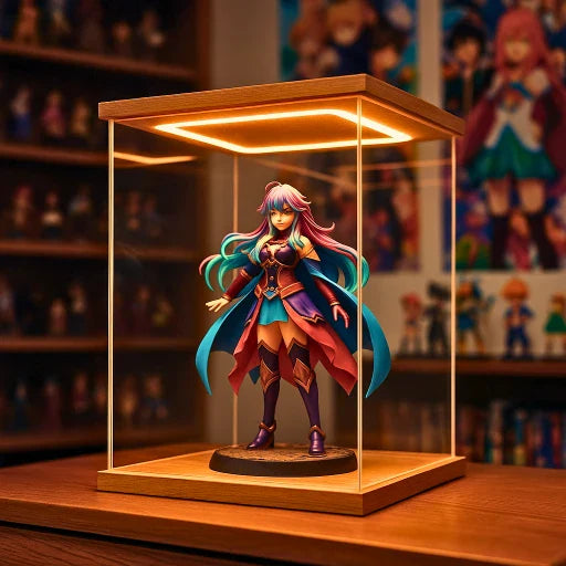 Vitrine transparente LED intégrée Saiko-Shop