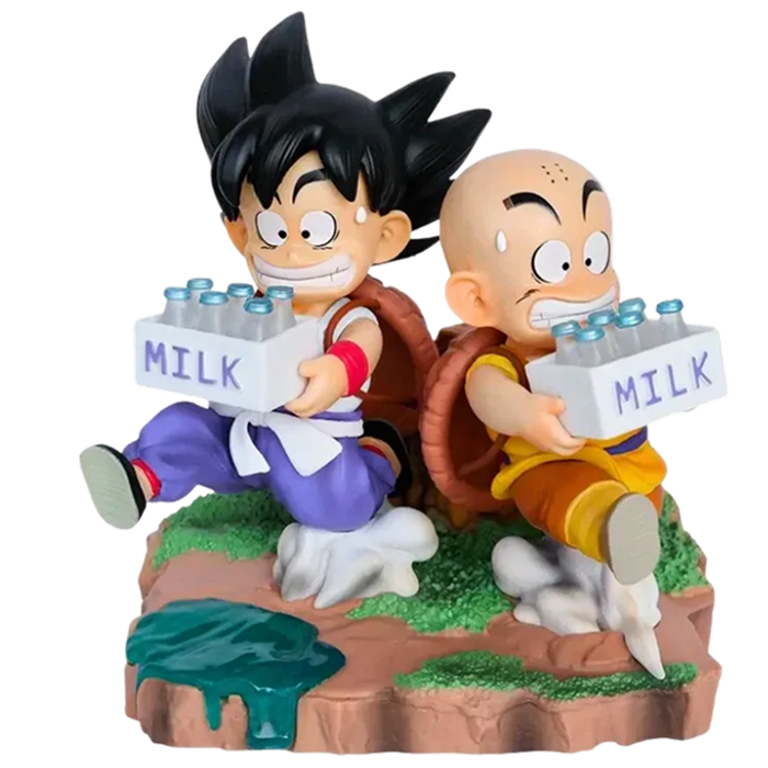 Figurine Krillin & Son Goku " Milk " | Dragon Ball Z Saiko-Shop