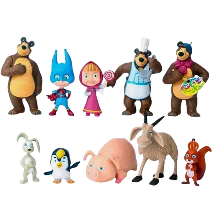 Figurine Masha et Michka ( 10/pcs ) | Masha et Michka Saiko-Shop