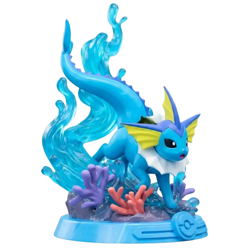 Figura de Vaporeon con detalles cuidados y un acabado de calidad.