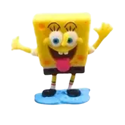 Figurines Bob l’Éponge en lot de 8 pièces inspirées du dessin animé.