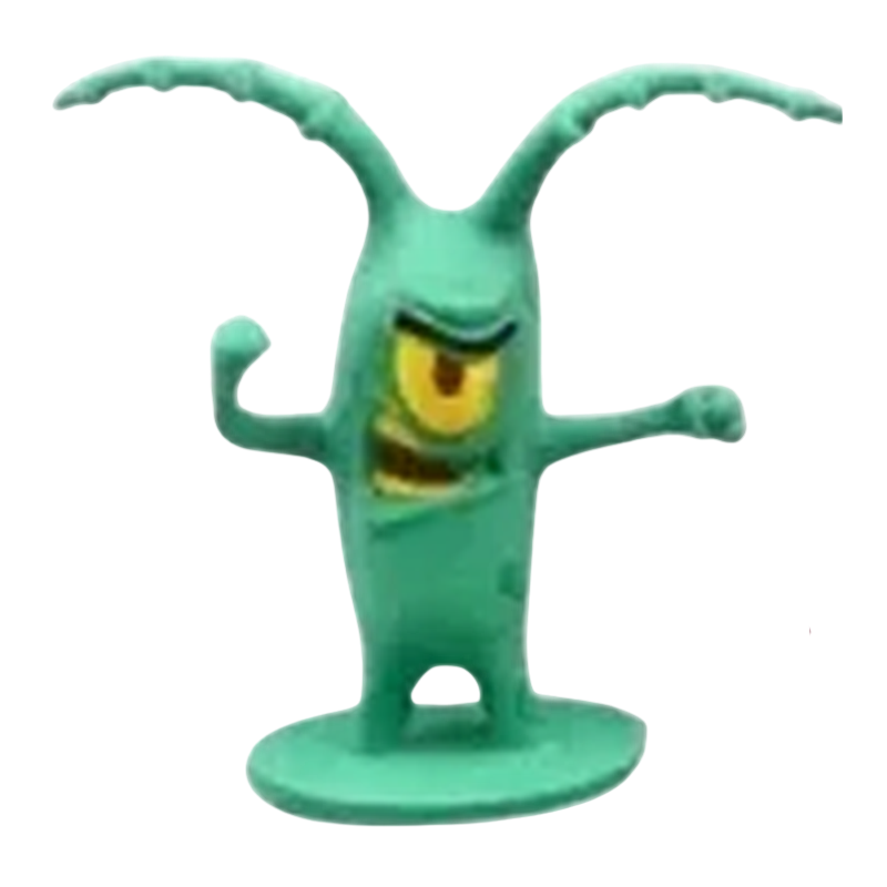 Ensemble de 8 figurines Bob l’Éponge pour décorer une chambre ou un bureau.
