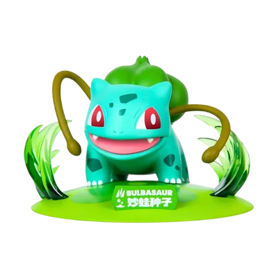 Figura de Bulbasaur inspirada en el universo Pokémon.